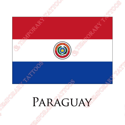 Paraguay flag Customize Temporary Tattoos Stickers NO.1956